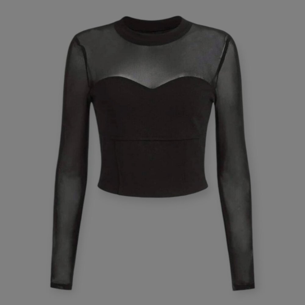 Sheer black top